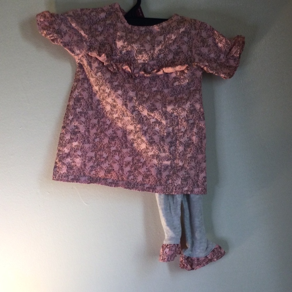 Floral Pink and Gray Kids Set